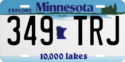 MN license plate 349TRJ