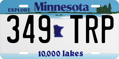 MN license plate 349TRP