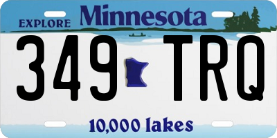 MN license plate 349TRQ