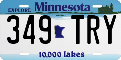 MN license plate 349TRY