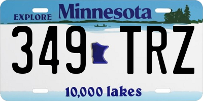MN license plate 349TRZ