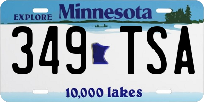 MN license plate 349TSA