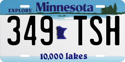 MN license plate 349TSH