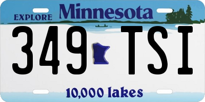 MN license plate 349TSI