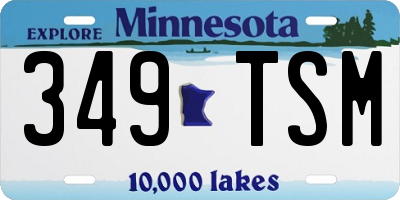 MN license plate 349TSM