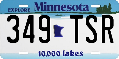 MN license plate 349TSR