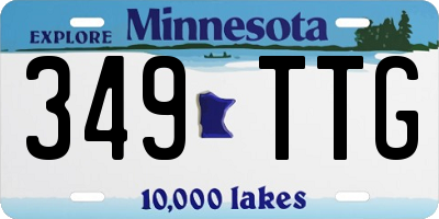 MN license plate 349TTG
