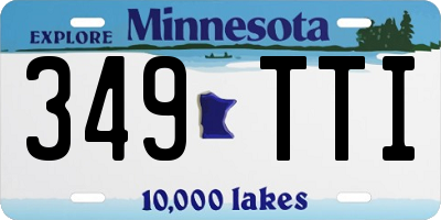 MN license plate 349TTI