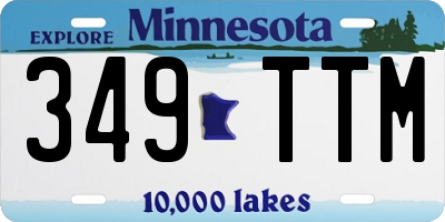 MN license plate 349TTM