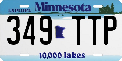 MN license plate 349TTP