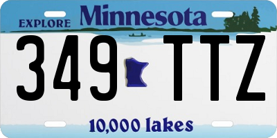 MN license plate 349TTZ
