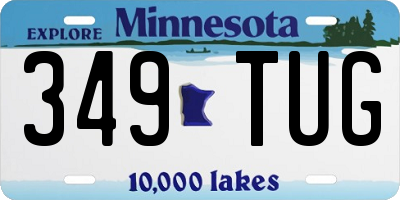 MN license plate 349TUG