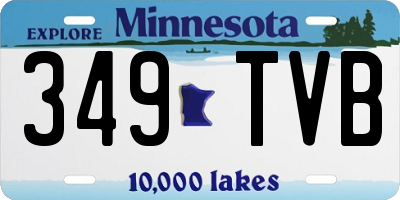 MN license plate 349TVB