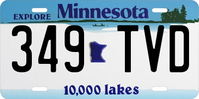 MN license plate 349TVD