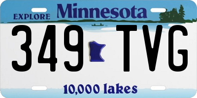 MN license plate 349TVG