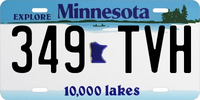 MN license plate 349TVH