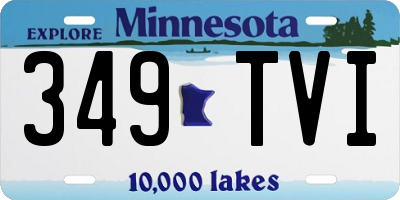 MN license plate 349TVI