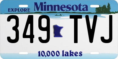 MN license plate 349TVJ