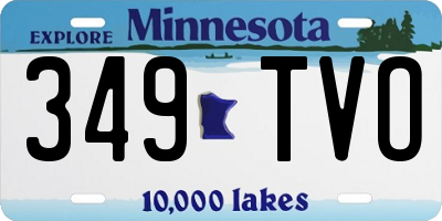 MN license plate 349TVO