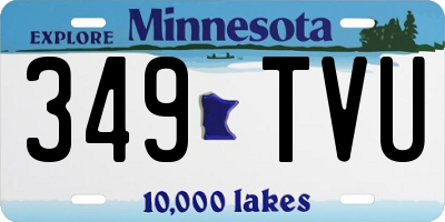 MN license plate 349TVU