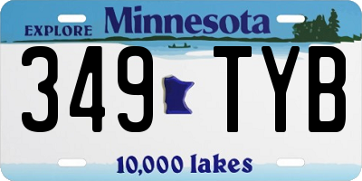 MN license plate 349TYB