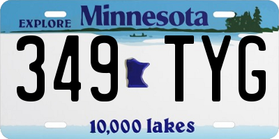 MN license plate 349TYG