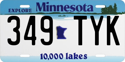 MN license plate 349TYK
