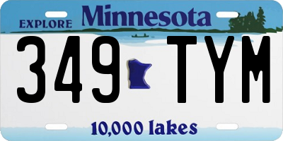 MN license plate 349TYM