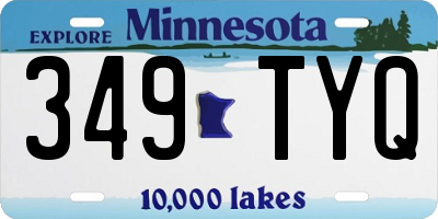 MN license plate 349TYQ