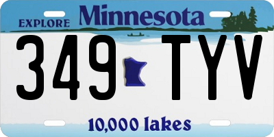 MN license plate 349TYV