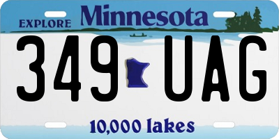MN license plate 349UAG
