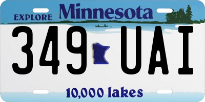 MN license plate 349UAI