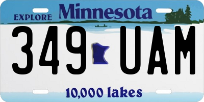 MN license plate 349UAM