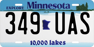 MN license plate 349UAS