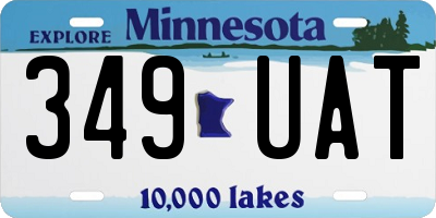 MN license plate 349UAT