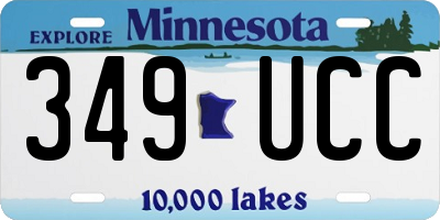 MN license plate 349UCC