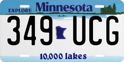 MN license plate 349UCG