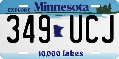 MN license plate 349UCJ