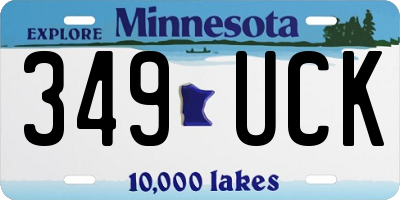 MN license plate 349UCK