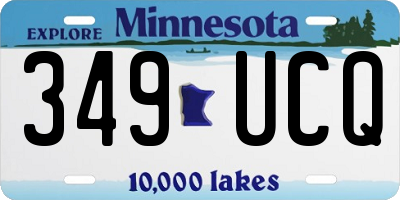 MN license plate 349UCQ