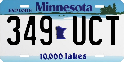 MN license plate 349UCT