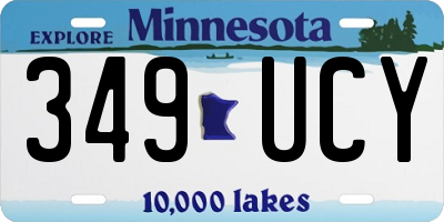 MN license plate 349UCY