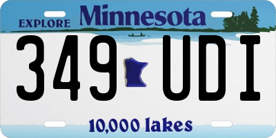 MN license plate 349UDI