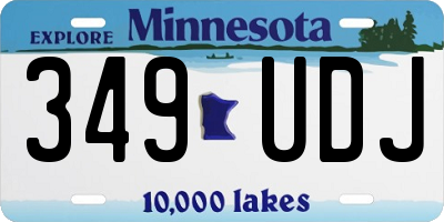 MN license plate 349UDJ