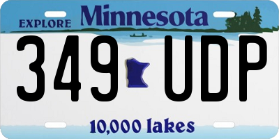 MN license plate 349UDP