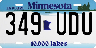 MN license plate 349UDU
