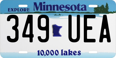 MN license plate 349UEA