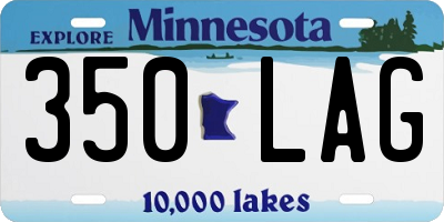 MN license plate 350LAG