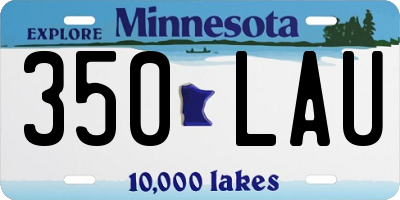 MN license plate 350LAU