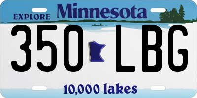 MN license plate 350LBG